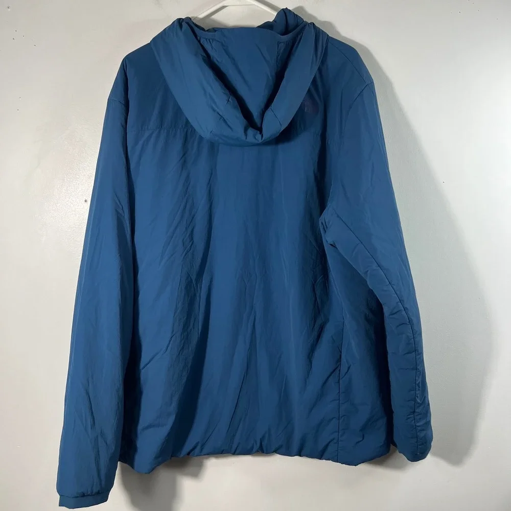 Mens The North Face Soft Shell Insulated Hooded Zip Jacket Teal Blue 2XL